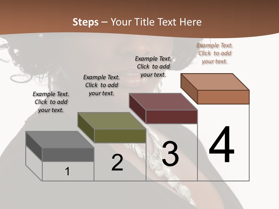 A Woman In A Black Dress Is Posing For A Picture PowerPoint Template