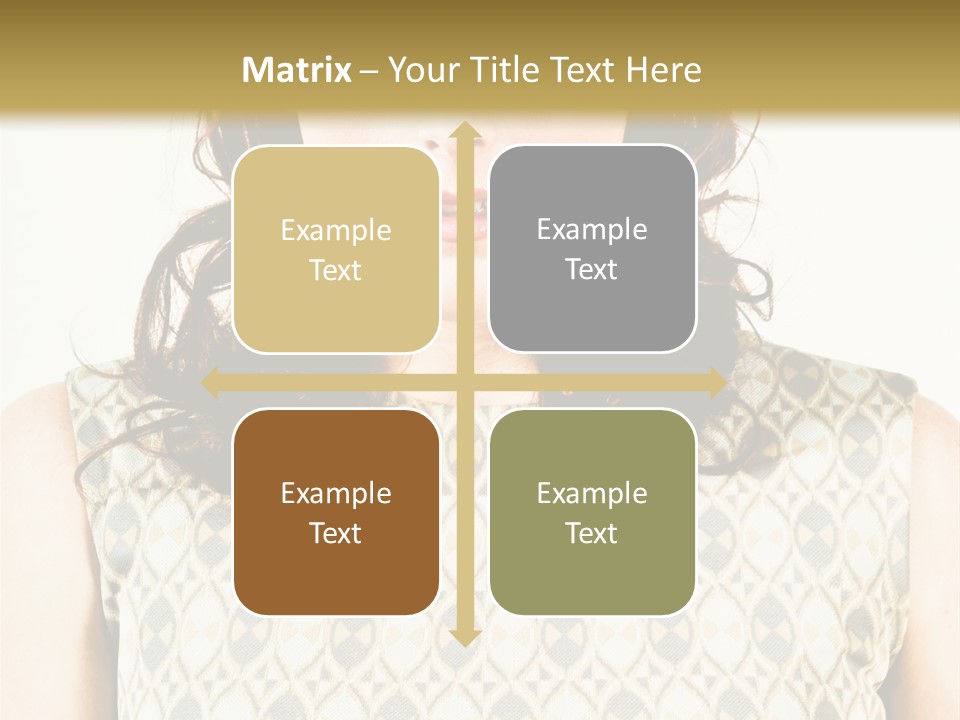 A Woman In A Dress Is Looking At The Camera PowerPoint Template