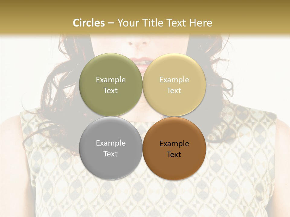 A Woman In A Dress Is Looking At The Camera PowerPoint Template