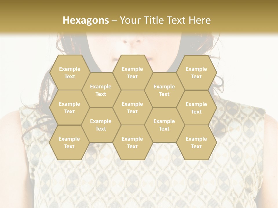 A Woman In A Dress Is Looking At The Camera PowerPoint Template