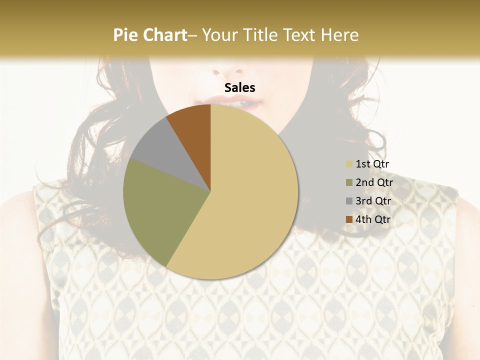 A Woman In A Dress Is Looking At The Camera PowerPoint Template
