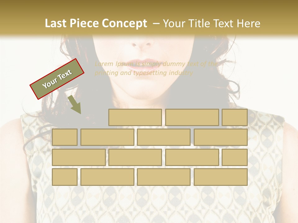 A Woman In A Dress Is Looking At The Camera PowerPoint Template
