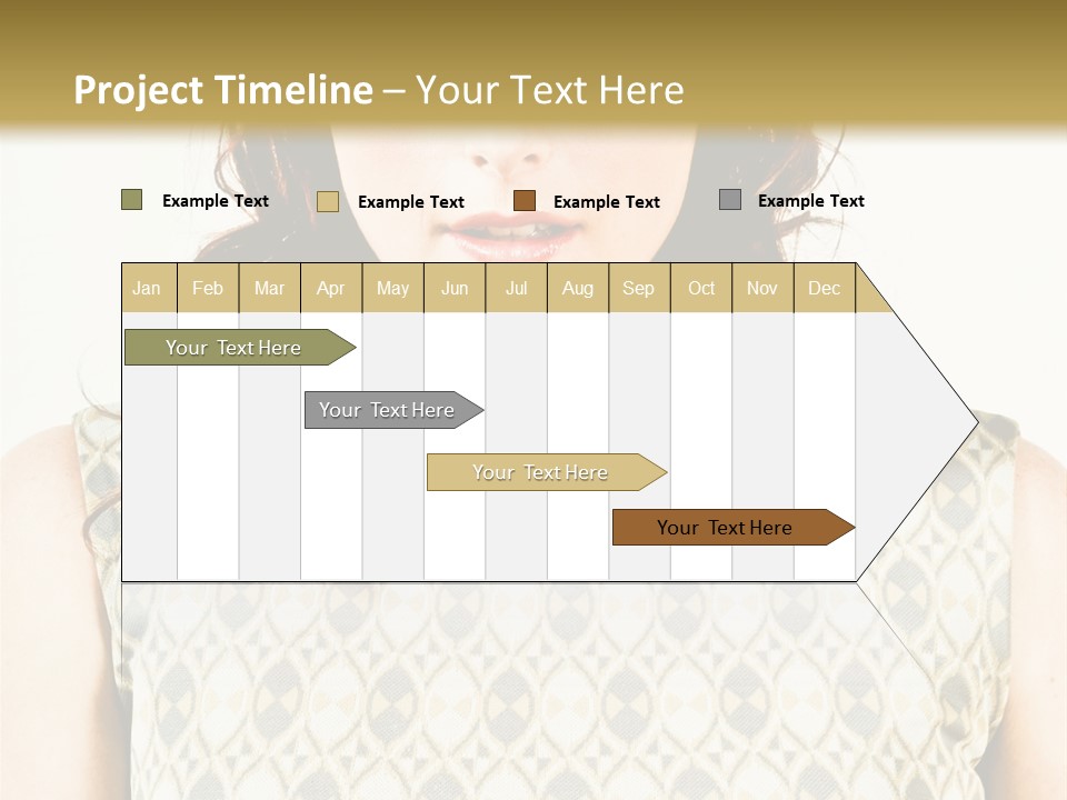 A Woman In A Dress Is Looking At The Camera PowerPoint Template