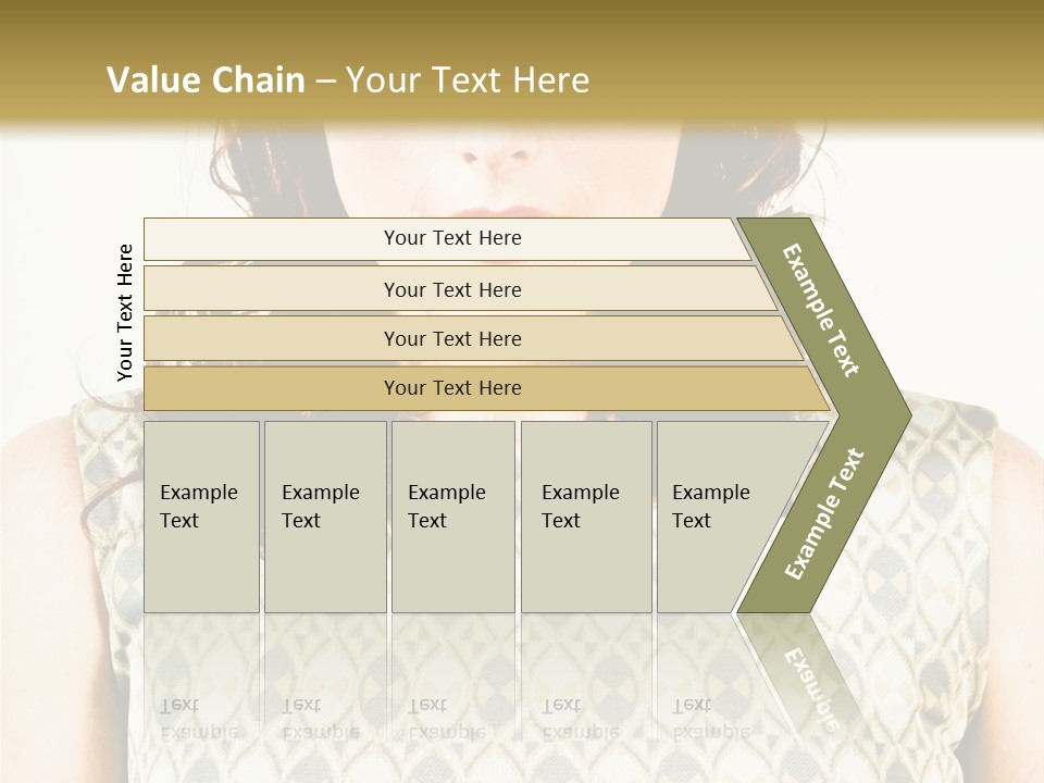 A Woman In A Dress Is Looking At The Camera PowerPoint Template