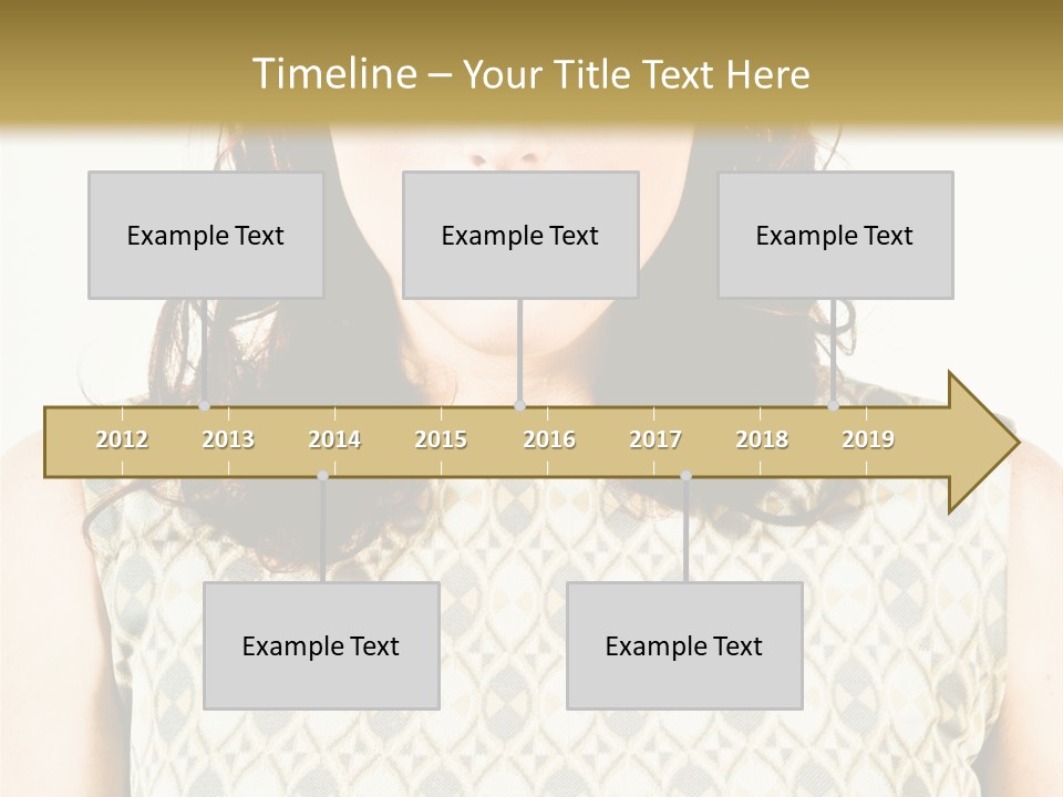 A Woman In A Dress Is Looking At The Camera PowerPoint Template