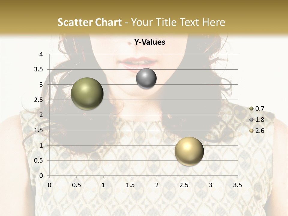 A Woman In A Dress Is Looking At The Camera PowerPoint Template