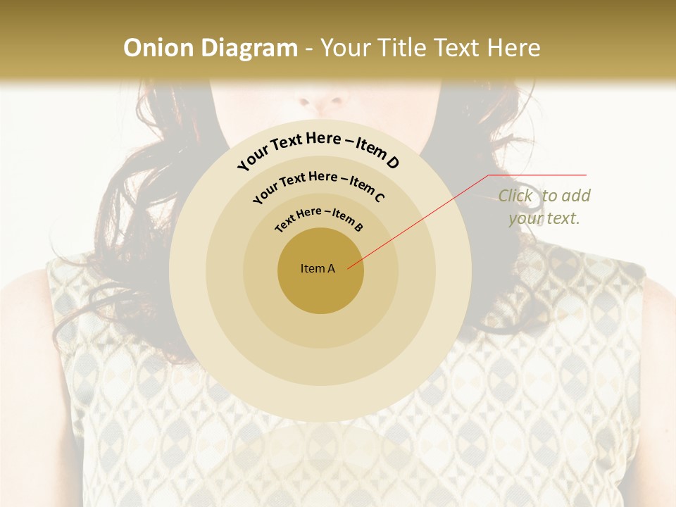 A Woman In A Dress Is Looking At The Camera PowerPoint Template