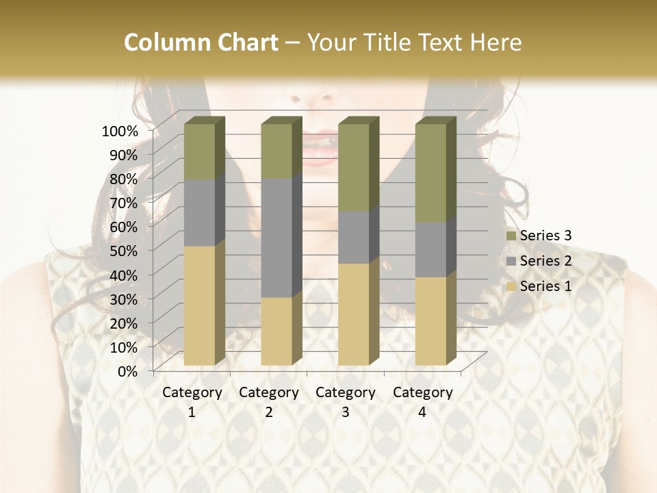 A Woman In A Dress Is Looking At The Camera PowerPoint Template