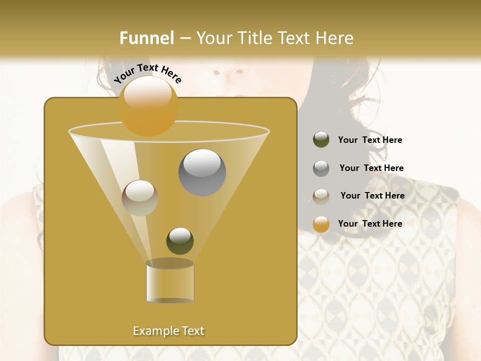 A Woman In A Dress Is Looking At The Camera PowerPoint Template