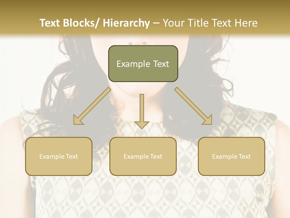 A Woman In A Dress Is Looking At The Camera PowerPoint Template