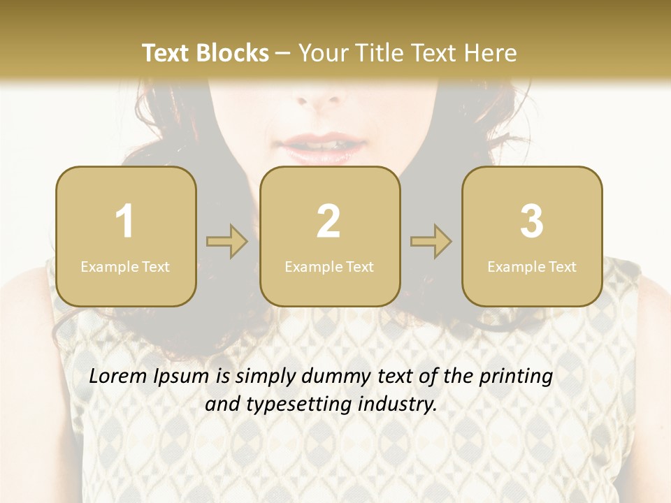 A Woman In A Dress Is Looking At The Camera PowerPoint Template