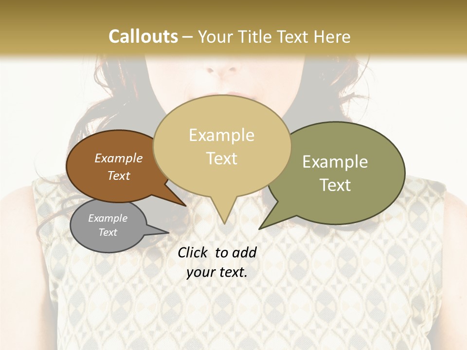 A Woman In A Dress Is Looking At The Camera PowerPoint Template