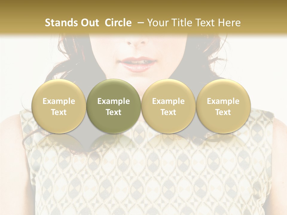 A Woman In A Dress Is Looking At The Camera PowerPoint Template