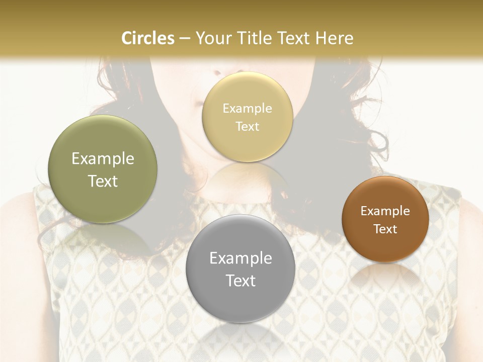 A Woman In A Dress Is Looking At The Camera PowerPoint Template