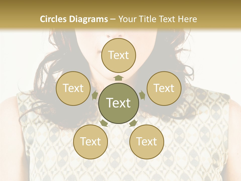 A Woman In A Dress Is Looking At The Camera PowerPoint Template