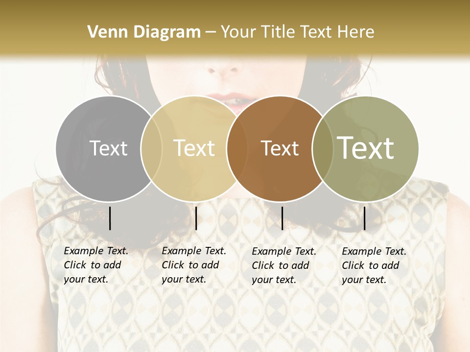 A Woman In A Dress Is Looking At The Camera PowerPoint Template