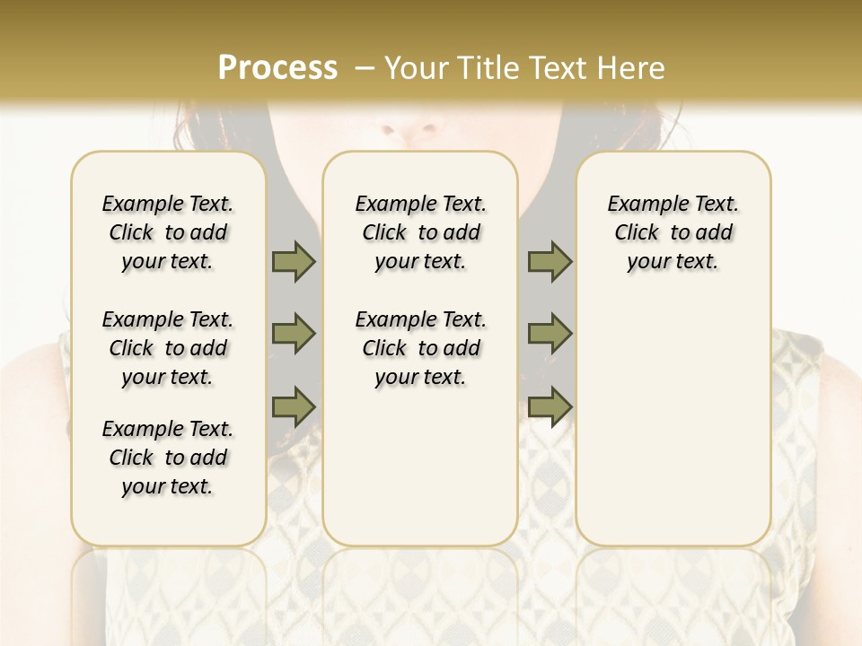A Woman In A Dress Is Looking At The Camera PowerPoint Template