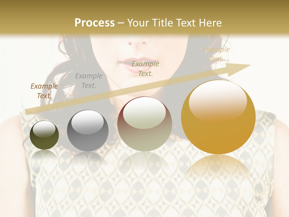 A Woman In A Dress Is Looking At The Camera PowerPoint Template