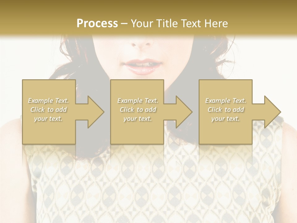 A Woman In A Dress Is Looking At The Camera PowerPoint Template