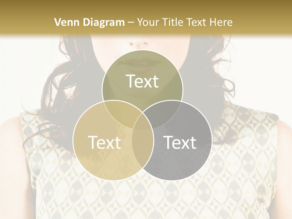 A Woman In A Dress Is Looking At The Camera PowerPoint Template