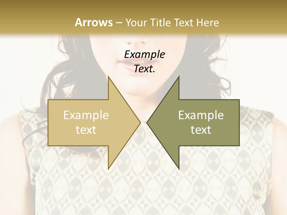 A Woman In A Dress Is Looking At The Camera PowerPoint Template