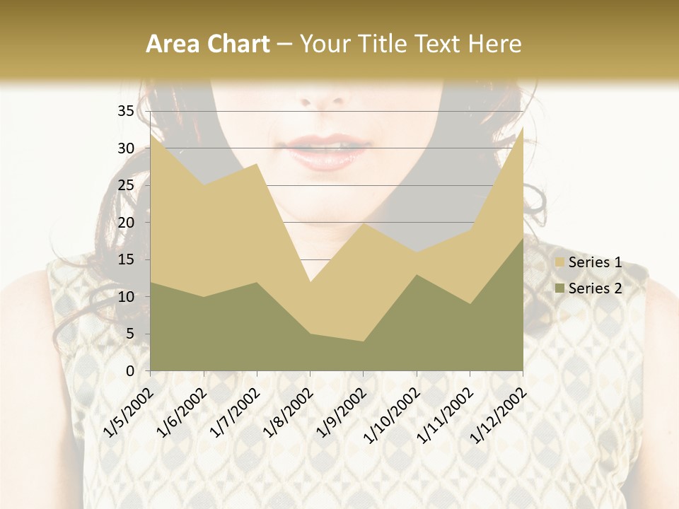 A Woman In A Dress Is Looking At The Camera PowerPoint Template
