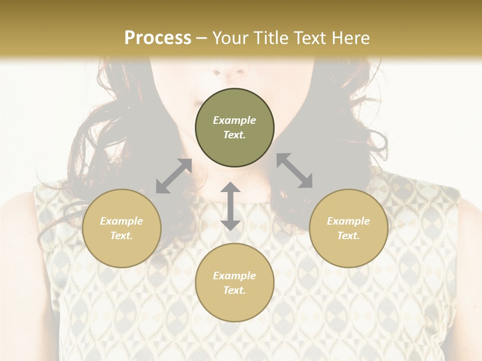 A Woman In A Dress Is Looking At The Camera PowerPoint Template