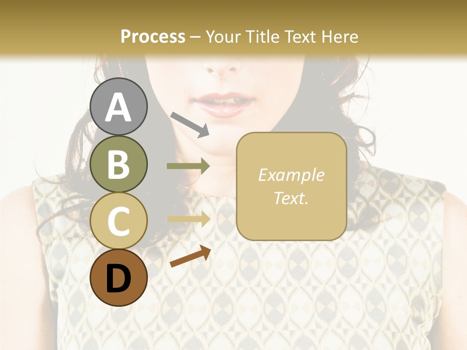 A Woman In A Dress Is Looking At The Camera PowerPoint Template