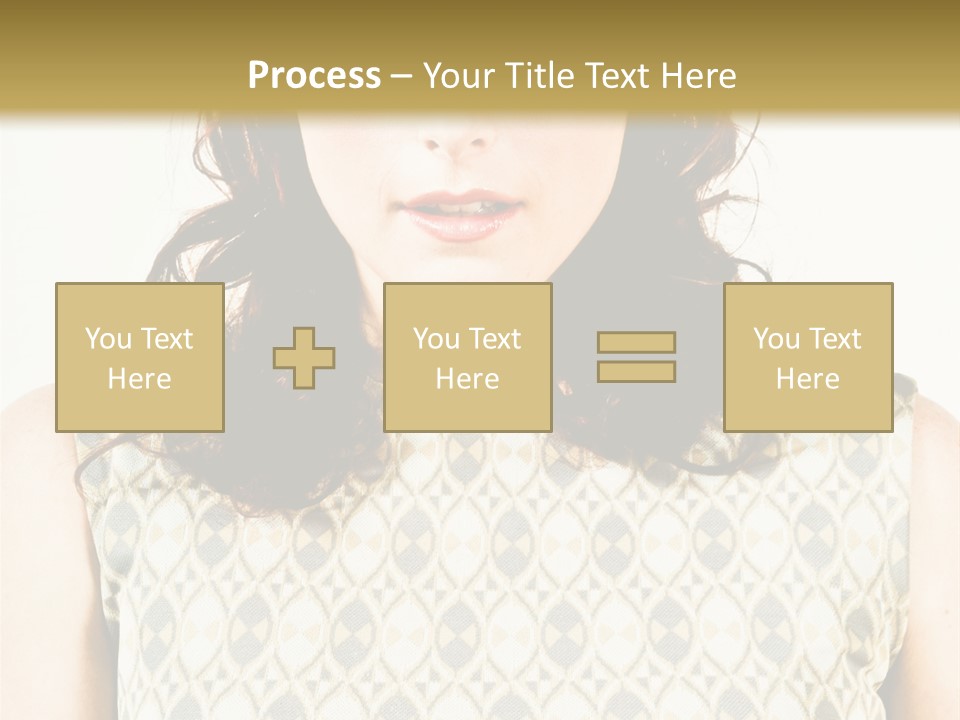 A Woman In A Dress Is Looking At The Camera PowerPoint Template