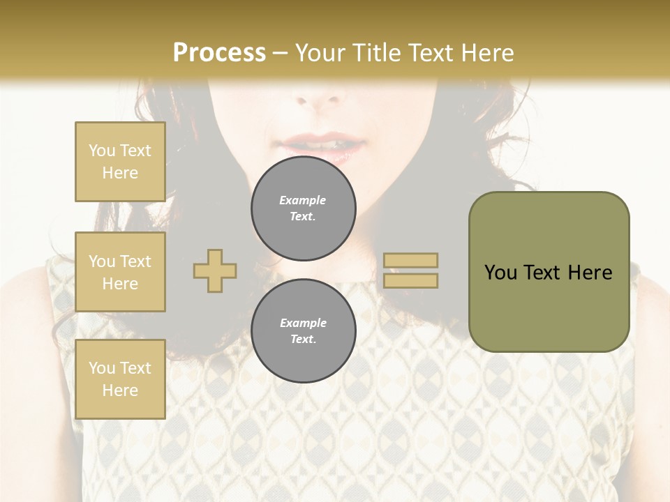 A Woman In A Dress Is Looking At The Camera PowerPoint Template
