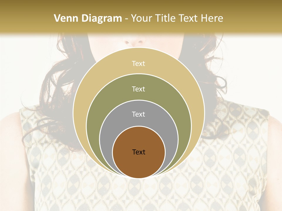 A Woman In A Dress Is Looking At The Camera PowerPoint Template