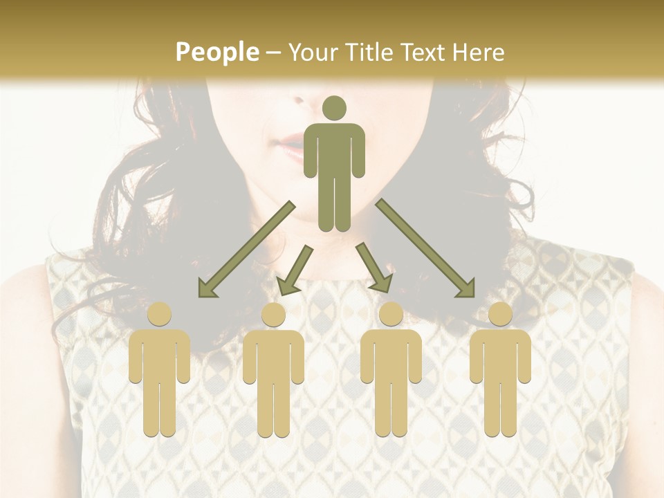 A Woman In A Dress Is Looking At The Camera PowerPoint Template