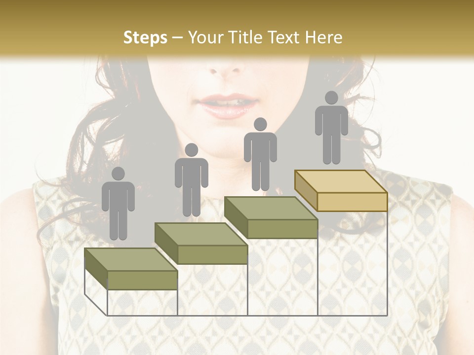 A Woman In A Dress Is Looking At The Camera PowerPoint Template