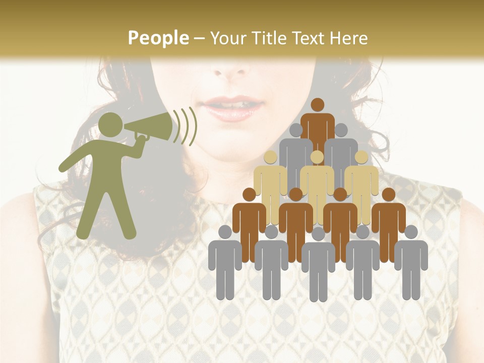 A Woman In A Dress Is Looking At The Camera PowerPoint Template