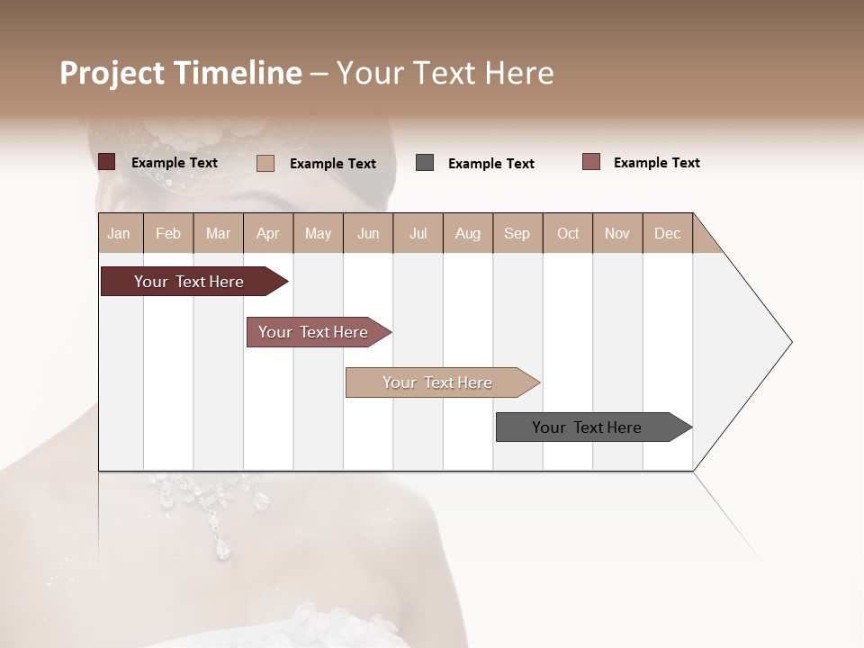 A Woman In A Wedding Dress With A Flower In Her Hair PowerPoint Template