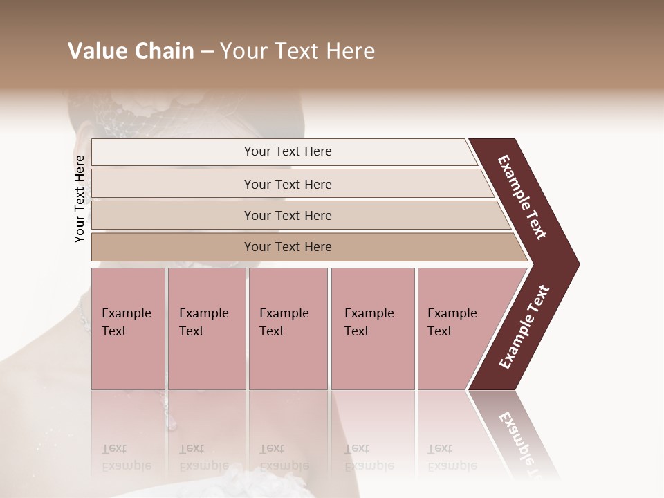 A Woman In A Wedding Dress With A Flower In Her Hair PowerPoint Template