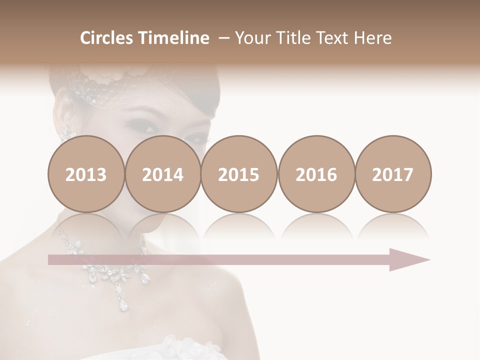 A Woman In A Wedding Dress With A Flower In Her Hair PowerPoint Template