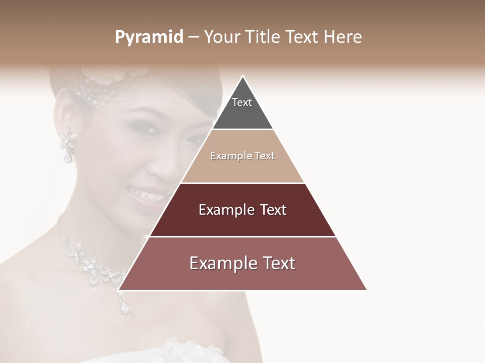 A Woman In A Wedding Dress With A Flower In Her Hair PowerPoint Template