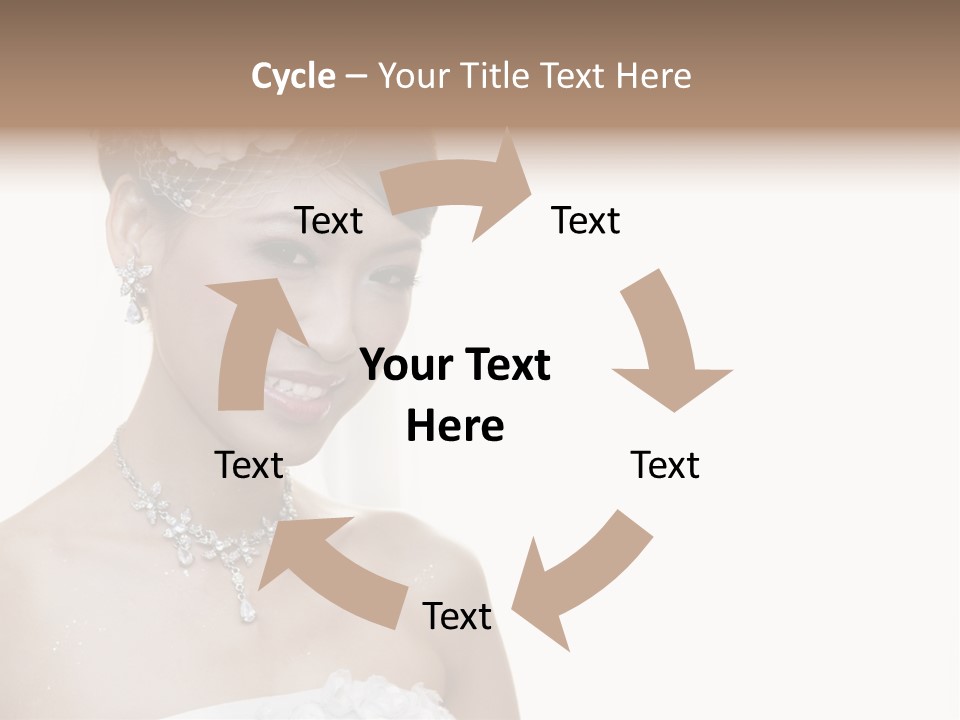 A Woman In A Wedding Dress With A Flower In Her Hair PowerPoint Template