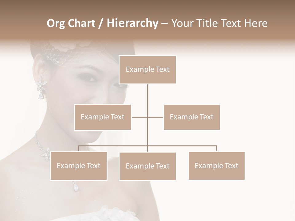 A Woman In A Wedding Dress With A Flower In Her Hair PowerPoint Template