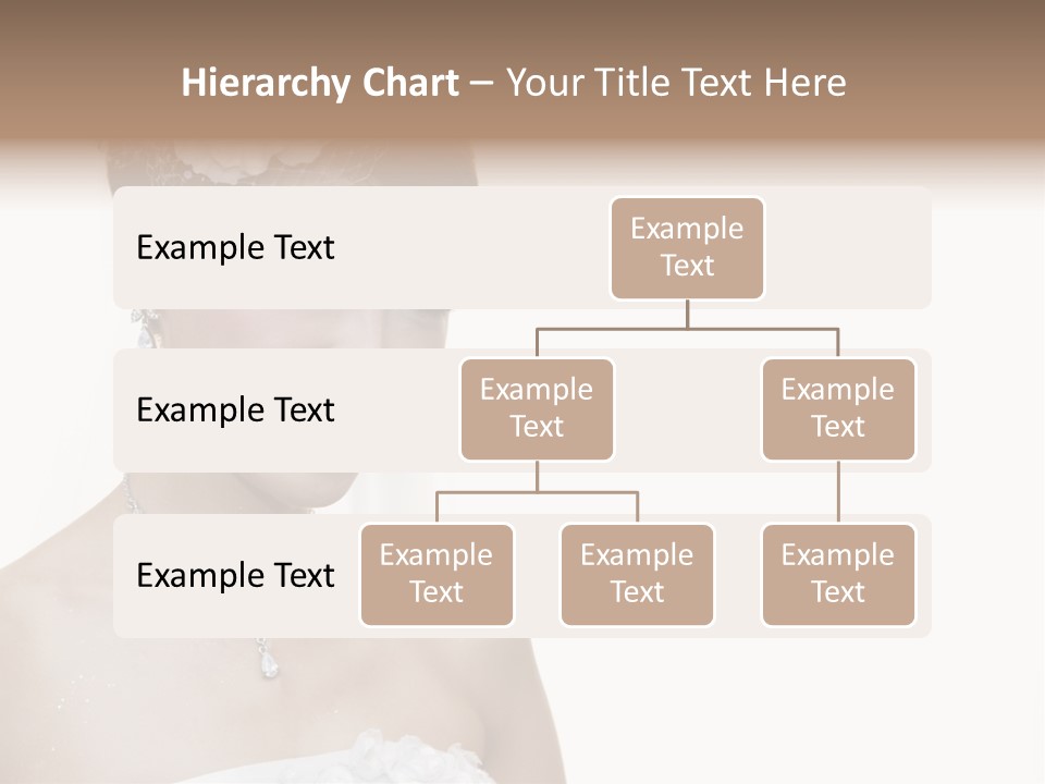 A Woman In A Wedding Dress With A Flower In Her Hair PowerPoint Template