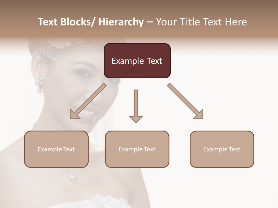 A Woman In A Wedding Dress With A Flower In Her Hair PowerPoint Template