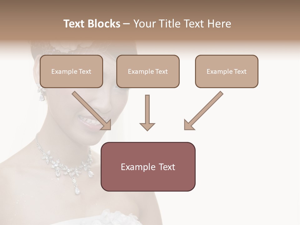 A Woman In A Wedding Dress With A Flower In Her Hair PowerPoint Template