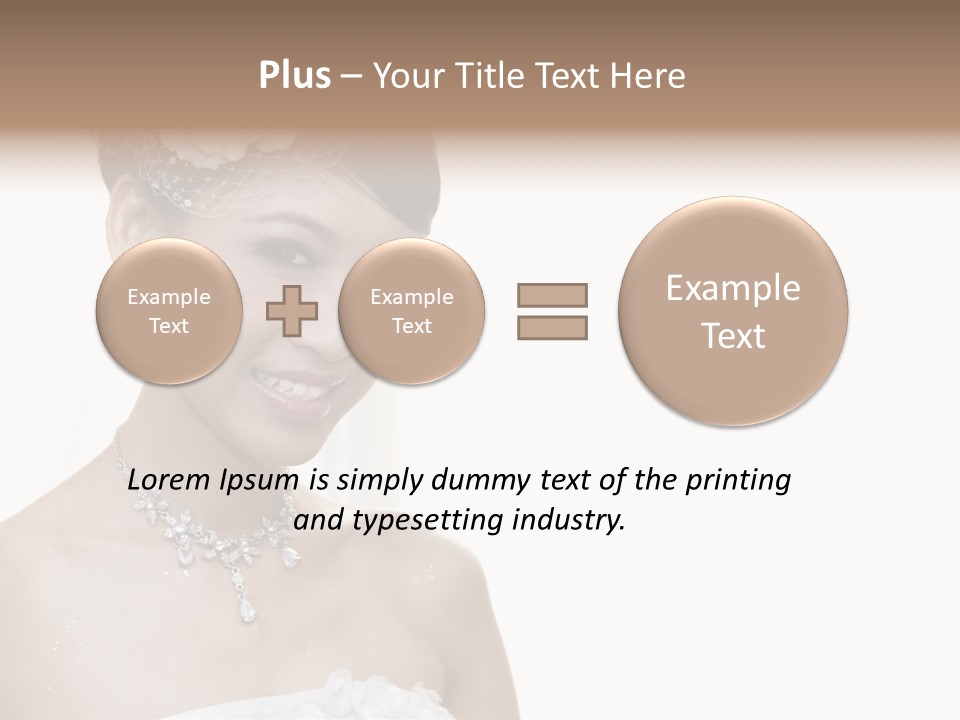 A Woman In A Wedding Dress With A Flower In Her Hair PowerPoint Template