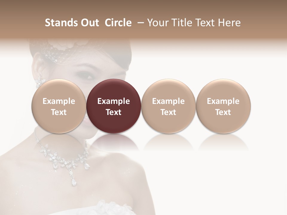 A Woman In A Wedding Dress With A Flower In Her Hair PowerPoint Template
