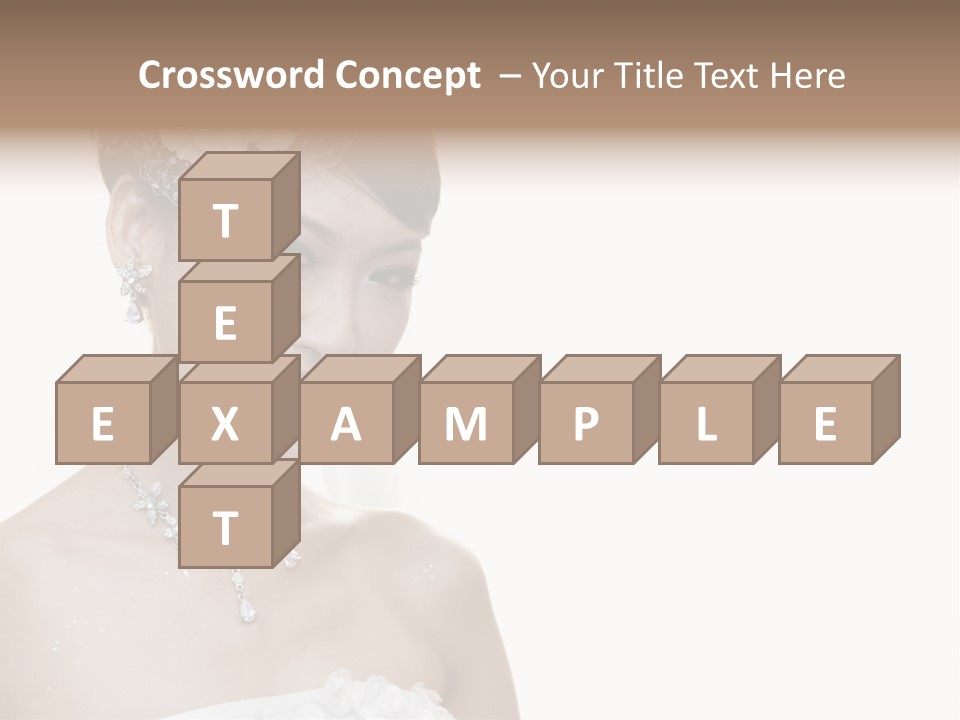 A Woman In A Wedding Dress With A Flower In Her Hair PowerPoint Template