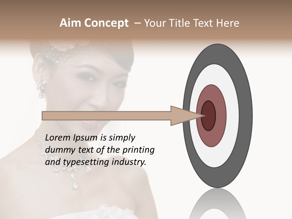 A Woman In A Wedding Dress With A Flower In Her Hair PowerPoint Template