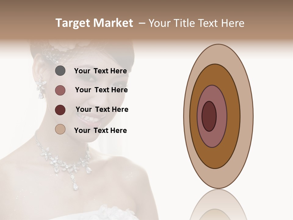 A Woman In A Wedding Dress With A Flower In Her Hair PowerPoint Template