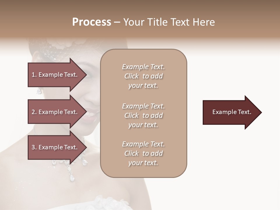 A Woman In A Wedding Dress With A Flower In Her Hair PowerPoint Template
