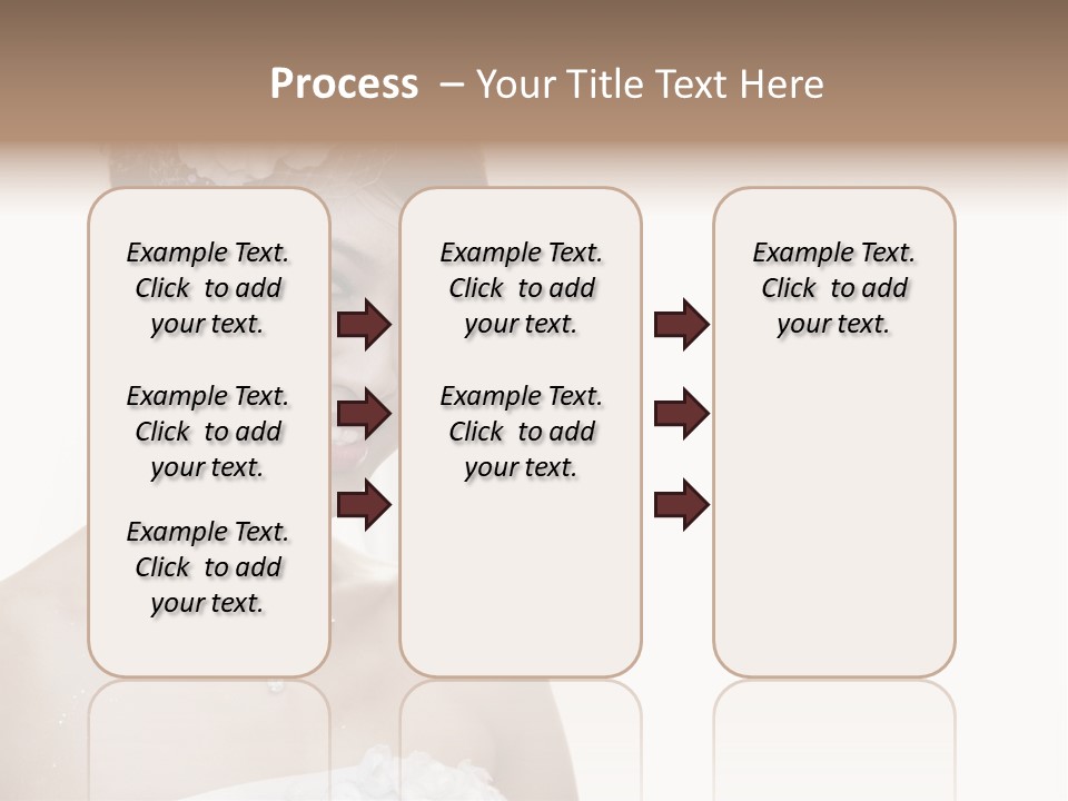 A Woman In A Wedding Dress With A Flower In Her Hair PowerPoint Template